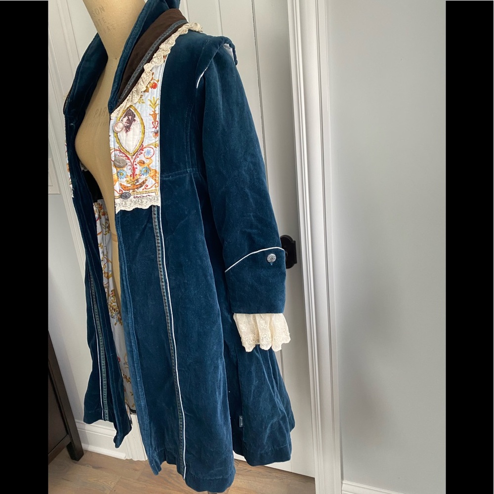 JOTTUM Rembrandt Prussian Blue Velvet Bellini Coat size 10 Y - Picture 9 of 16